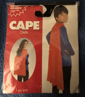 Capa de superhéroe roja unisex talla única Amscan niños adultos  Foto 1 de 3