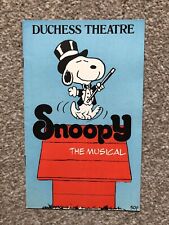 Peanuts - Snoopy The Musical Theatre Programme 1984: Susie Blake, Teddy Kempner