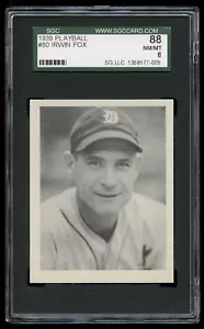 1939 Play Ball #80 Irwin Fox *Tiges* SGC 88 NM/MT #1358177-005 - Picture 1 of 2