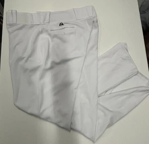 Pantalones blancos lisos majestuosos auténticos usados en juegos 35x35 holgados - Imagen 1 de 3
