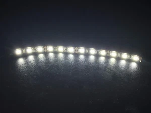 2 x (1 pair) ULTRA THIN FLEXIBLE WHITE (LED STRIPS) DAYTIME RUNNING LIGHTS - Picture 1 of 6