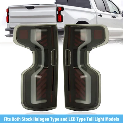 Smoke Lens LED Tube Tail Light For Chevrolet Silverado 1500 2500HD 3500HD 19-23 - Image 1 of 4