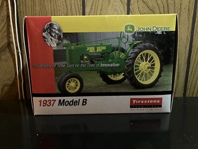 1/16 1937 John Deere Model B Firestone Limited Edition By Ertl NIB - 7500 Made - Image 1 of 3