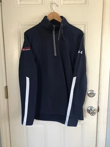 Under Armour Womens Qualifier 1/4 Zip Pullover Navy Shirt LG NWT FREE SHIPPING - Picture 1 of 5