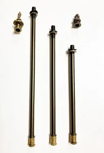 Lamp Parts-Tiffany Shade Riser/Threaded Pipe Kit, Bronze, Available in 3 Sizes - Picture 1 of 13