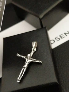 Dije colgante de plata esterlina 925 Jesús crucifijo cruz rosario regalo - Imagen 1 de 3