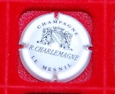 1 Plaque de muselet de champagne Charlemagne blanc