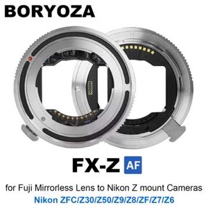 BORYOZA FX-Z AF Lens Adapter for Fuji X Mirrorless Lens to Nikon Z ZFC Z30 Z50 - Picture 1 of 9