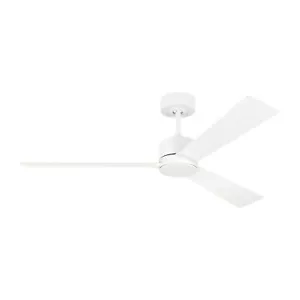 Monte Carlo 3RZR52RZW Rozzen 52" Ceiling Fan with Remote 3 Blades Matte White - Picture 1 of 7