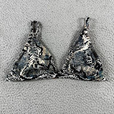 Unbranded Womens Triangle Snakeskin Bikini Top Swimwear Size M - Image 1 of 4