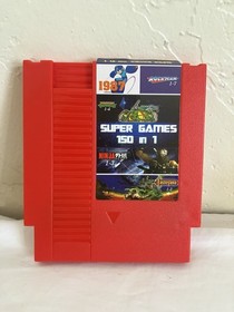 Super Games 150 in 1 Nintendo NES Red Cartridge Tested Working Cleaned Free Ship