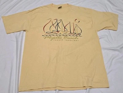 复古 Cal Cru Myrtle Beach 南卡罗来纳州图形衬衫男式 XL 码美国制造 — 第 1/4 张图片