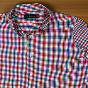 Ralph Lauren Performance Hemd Herren 2XL rot blau kariert klassisch adrett bequem - Bild 1 von 8