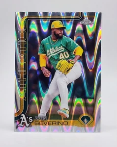 2025 Topps Chrome MLB RAYWAVE LUIS SEVERINO #241 ATHLETICS RHP - Picture 1 of 2