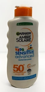 Garnier Ambre Solaire KIDS Sensitive SPF 50 Sunscreen UK 200mL Sunblock Lotion - Picture 1 of 7