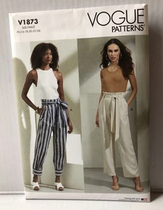 Vogue Sewing Patterns V1873 Misses Pants And Tie Belt Sizes 16-18-20-22-24 New - Picture 1 of 2