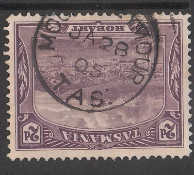 TASMANIA 2d PICTORIAL - 1905 - 1 x Pmk ' MOUNT SEYMOUR '  4 SCANS - Image 1 of 4