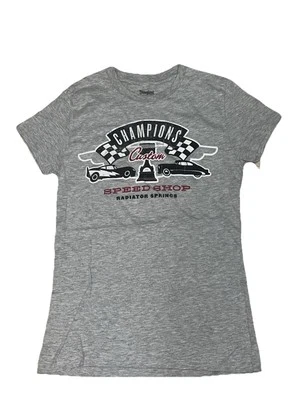 Camiseta para mujer Walt Disney World Parks CARS LAND Champions PERSONALIZADA Speed Shop M Foto 1 de 4