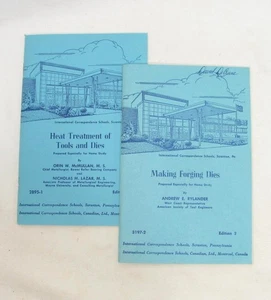 2 VTG ICS Making Forging Dies & Heat Treatment of Tools Dies Booklets Machinist - Picture 1 of 7