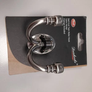 doppelter Gewandhaken Satin Nickel 48 mm Tiefe - Bild 1 von 2