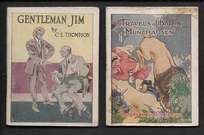 TWO WINTHROP PRESS MINI BOOKS - GENTLEMAN JIM & TRAVELS OF BARON MUNCHAUSEN 1914 - Image 1 of 4