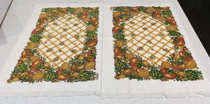 2 NOS Vintage Kanone Küchentücher 70er Jahre "Spice O' Life" Gemüse Muster - Bild 1 von 3