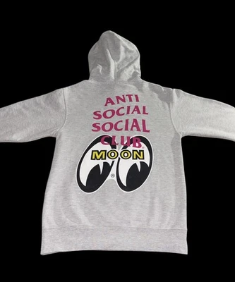 Anti Social Social Club x Mooneyes FW21 Grey Pullover Hoodie Size S 20x27.5 ASSC - Image 1 of 4