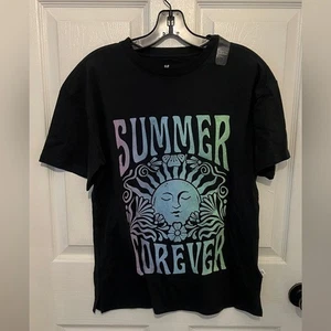 GAP KIDS Girl’s Black Summer Forever Sun Graphic Short Sleeve Tee Size XXL NEW - Picture 1 of 6