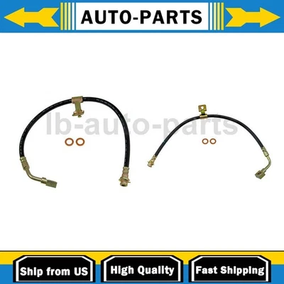 2 件前刹车线软管第一停止适用于雪佛兰 G20 1983 1984 1985 1986 — 第 1/4 张图片