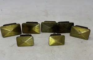 Vintage Ausschlachten Posten Messing Schubladenknöpfe Ziehen Griffe Hardware Restauration - Bild 1 von 17