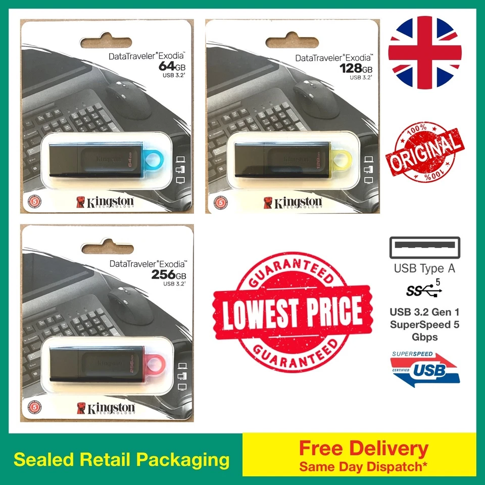 Kingston DataTraveler Exodia DTX 64/128/256 GB USB 3.2 Memory Stick, Wholesale - Image 1 of 1