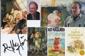 Rudi HURZELMEIER - dt. Cartoonist und Autor, Original-Autogramm! - Picture 1 of 1