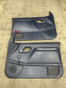 95-00 Chevrolet Silverado Tahoe GMC Sierra Yukon Door Panels Manual Blue OEM - Picture 1 of 23