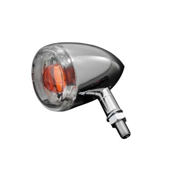Blinklicht Chrom Genehmigt Metall Mit Objektiv Transparent Geeignet Bis Harley - Bild 1 von 1