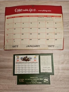 Vintage Coca-Cola Desk Calendars From 1977 Lot Of 2 NOS - Picture 1 of 5