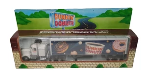 1995 Dunkin' Donuts Tractor & Trailer Spur 0 & 027 Druckguss LKW Neu im Karton versiegelt - Bild 1 von 4