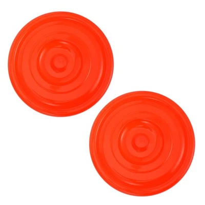  2pcs Round Trash Can Lid Only Replacement Garbage Can Cover Polished Plastic - Image 1 of 4