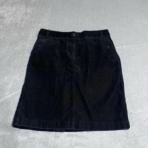 J Crew Skirt Womens 6 Black Corduroy Pencil Stretch Preppy Academia Collegiate - Picture 1 of 5