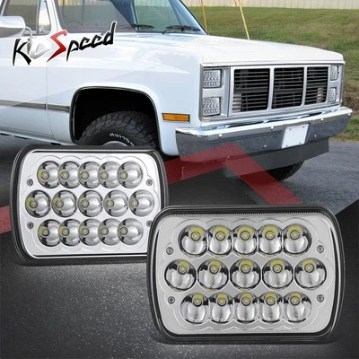 7X6 H6054 Full LED Headlights for GMC V1500 V2500 Suburban V3500 Yukon 1987-1999 - Image 1 of 4