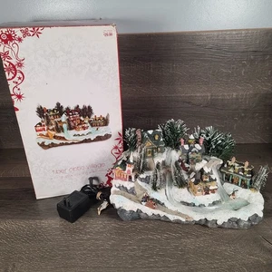 Target Glasfaser Weihnachtsdorf 2006 beleuchtet getestet und funktioniert - Bild 1 von 21