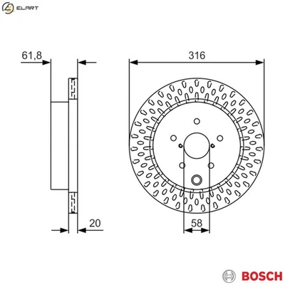 2x BRAKE DISC 0 986 479 V05 FOR SUBARU EJ257 2.5L 4cyl IMPREZA Hatchback - Image 1 of 4