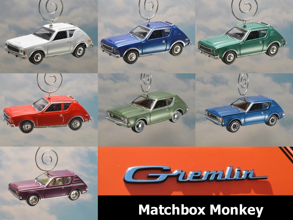 1970's AMC Gremlin Hatchback Custom Christmas Ornament 1/64 Adorno Pinto Vega X - Image 1 of 1