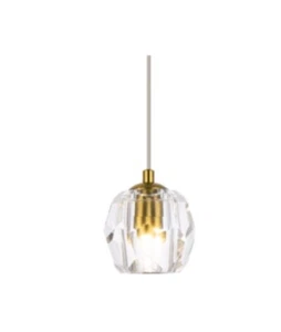 Elegant Lighting 3505D6 Eren 6"W Kristall Mini Pendelleuchte - Gold - Bild 1 von 2
