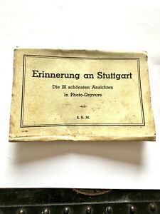 Erinnerung an Stuttgart Pre WW2 Photo Postcard Book Not Used See Photos