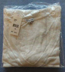 Splendid Womens Short-Sleeve V-Neck Tee T-Shirt, White, 2xl - Picture 1 of 2