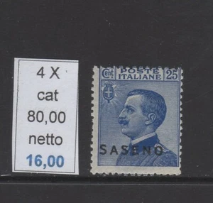 Saseno Michetti e Floreale c 25 soprastampati linguellati mlh - Imagen 1 de 1
