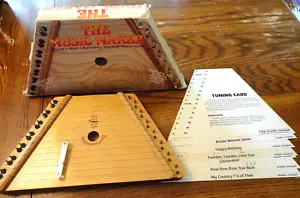 THE MUSIC MAKER*Lap Harp/Zither*12 Song Sheets*Box*Tuning Key - Picture 1 of 6