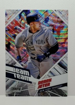 2021 Topps Stadium Club Chrome Derek Jeter SP BEAM TEAM WAVE REFRACTOR 5xCHAMP🌠 - Image 1 of 4