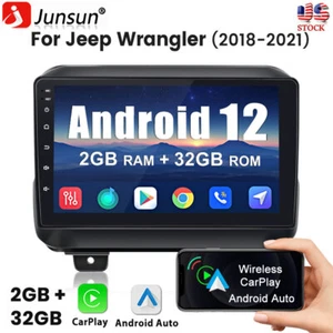 For Jeep Wrangler JL 2018-2021 Android12 Car Radio Stereo Carplay GPS WiFi 2+32G - Picture 1 of 12