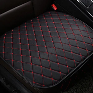 Car Accessories Front Seat Cushion Pad Mat Cover Protector PU Leather Black&Red - Picture 1 of 12